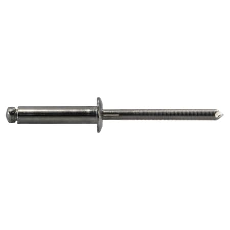 Midwest Fastener Blind Rivet, Dome Head, 3/16 in Dia., 5/8 in L, 18-8 Stainless Steel Body, 50 PK 53965